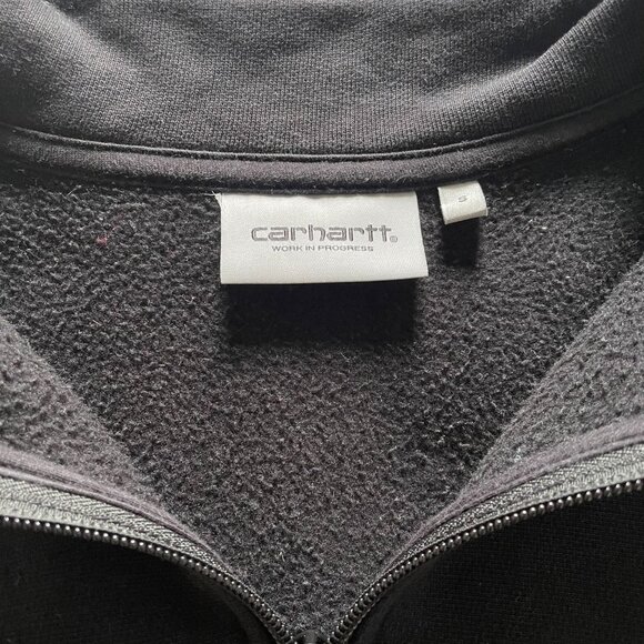 Carhartt WIP Mens Half Zip American Script Sweat Top Black - Excellent Condition - Picture 4 of 5